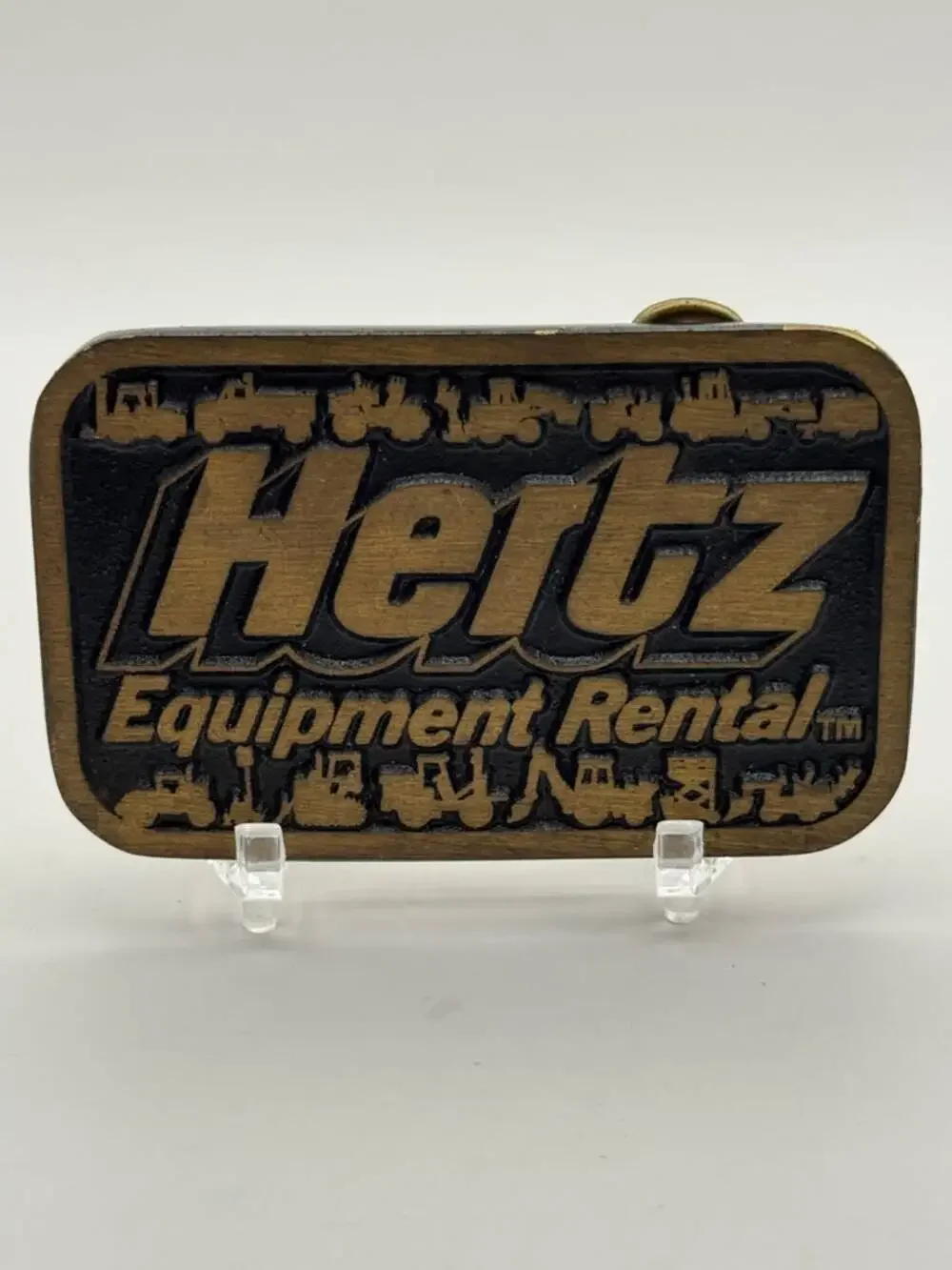 Bergamot Brass Works Hertz Equipment Rental Belt Buckle Advertising Vintage USA